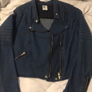 Moto denim jacket